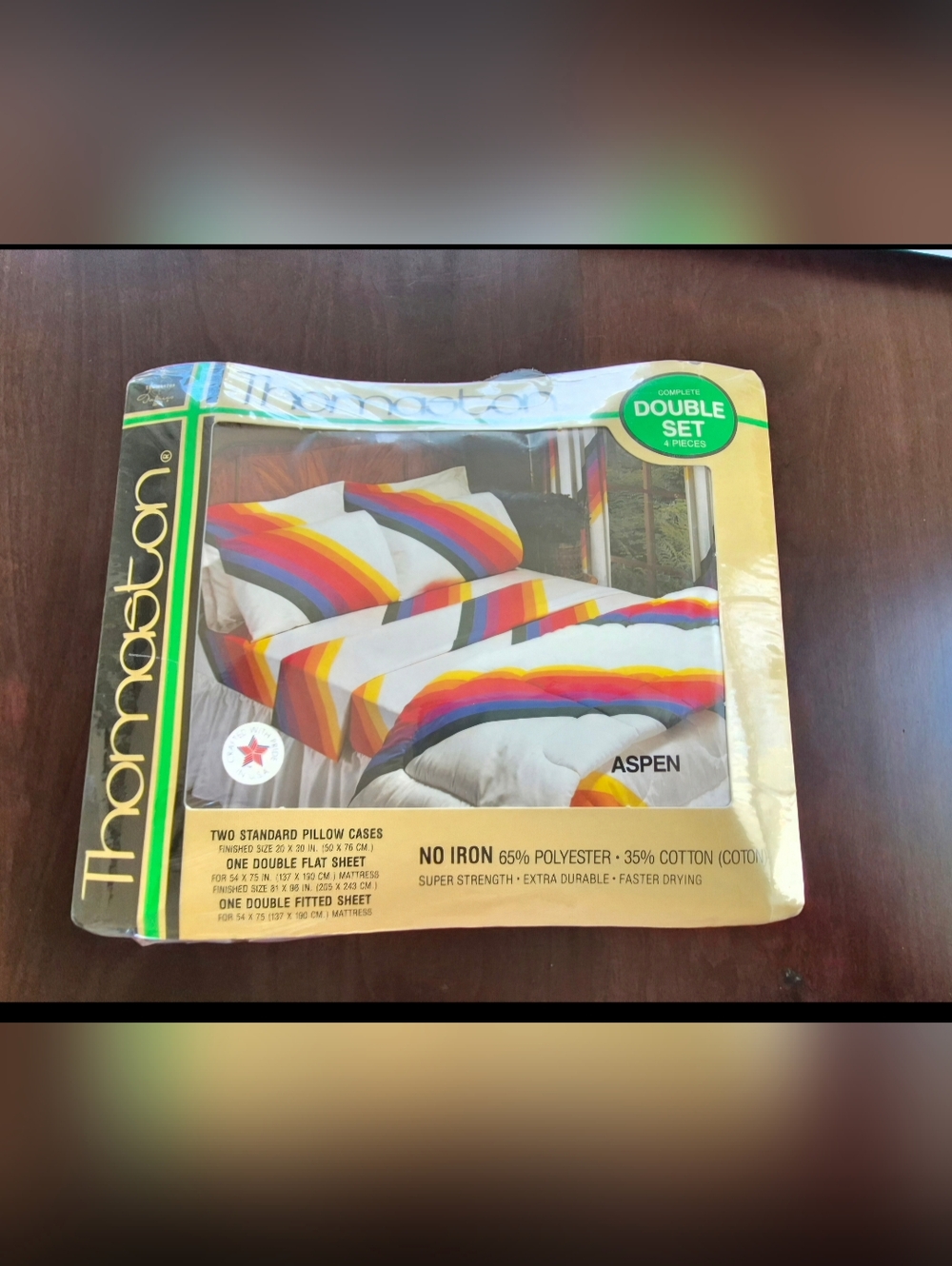 Rainbow Vintage Thomaston Aspen Sheet Set NOS